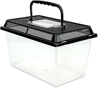 Happet Zuchtbox Terra Box Light 27x17x16cm – transparent mit Belüftung und Griff | Transporter u…