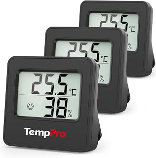 TempPro Thermo-Hygrometer Innen Digital Kompakt Hygrometer Raumthermometer | Luftfeuchtigkeitsmes…