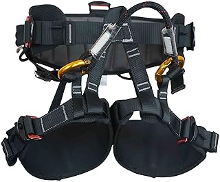 SOB Klettergurt Befestigender Sicherheitsgurt Mehrzweck Taillenring 33.5-49.2 Zoll, Beinring 23.6…