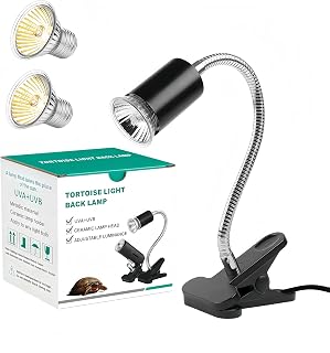 Aquarium Schildkröte Wärmelampe Terrarium, Reptilien UVA UVB Lampe 50W 2Stück Glühbirne, E27 …