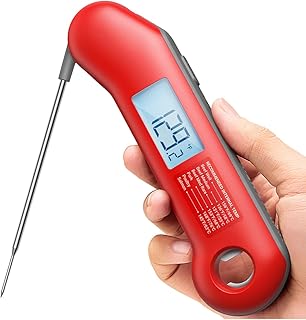 ThermoMaven F1 Turbo Profi Fleischthermometer Digital, 0,5s Sofortanzeige | ±0,3℃ Genau Grillt…