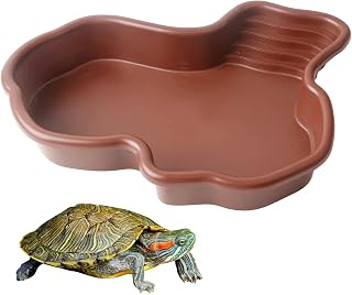 Schildkröten Wasserschale Reptilien Badebecken mit Rampe 31x25x5cm | Wasserbecken Schildkröte Z…