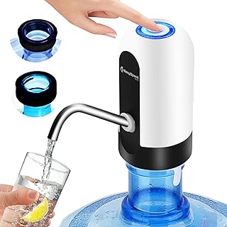 EASYSPEED Kühler & Wasserspender Für Trinkwasser,Wasserflaschen Pumpe USB Wiederaufladbar,Tragb…