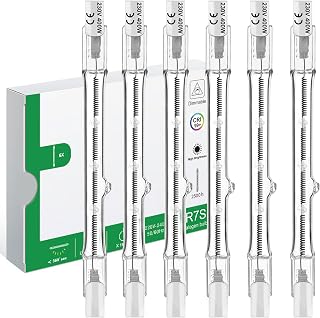 R7S Halogenstab 118mm 400W, Halogen Leuchtmittel r7s 118mm, 6er Pack Deckenfluter Leuchtmittel 40…