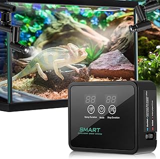 Beregnungsanlage Terrarium mit Timer, Terrarium Vernebler Luftbefeuchter mit 360° Sprühdüsen, …