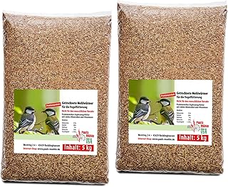 Paul´s Mühle – 10 kg Mehlwürmer getrocknet für Vögel, Wildvögel & Hühner | Proteinreiches …
