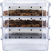 Mehlwurm Zuchtset – 4-lagiges Mesh Zucht Set – Aufzuchtstation für Mehlwürmer – für Reptilien,…