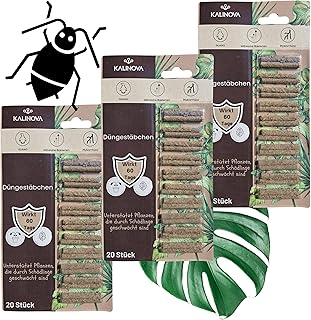 Düngestäbchen gegen Schädlinge – 60 Stück – Natürliche Schädlingsabwehr & Pflanzennahru…