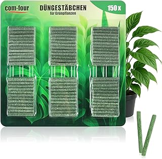 COM-FOUR® 150x Düngestäbchen für Grünpflanzen, ausgewogener Pflanzendünger, für gesundes u…