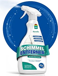 Navelle Aktiv-Chlor Schimmelentferner, 500 ml Schimmelspray für Bad, Wand & Keller | effektiv ge…