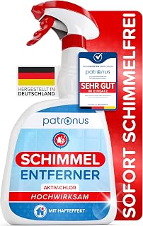 Patronus Profi Schimmelentferner mit Hafteffekt & Sofortwirkung [500 ml] | für Wand, Bad, Fliese…