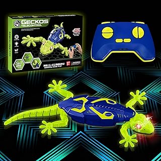 HILKKET Gecko Wandflitzer RC, Fluoreszierende Eidechse Spielzeug | mit Leuchtende Augen und Fernb…