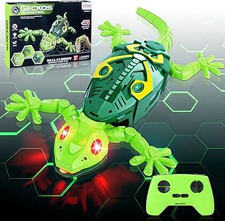 Charmofun Gecko Wandflitzer, Ferngesteuerter Gecko an der Wand Spielzeug, Mit Leuchtenden Led-Aug…