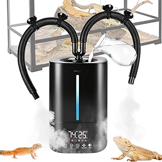 Terrarium Luftbefeuchter Vernebler, 5L Reptilien-Luftbefeuchter Nebelmaschine mit Doppeldüsen, 1…