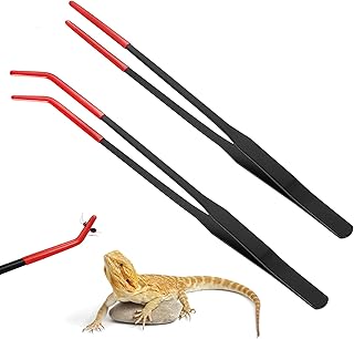 2 Stück Aquarium Pinzette Set, Gerade und Gebogen | Ideal für Aquarium und Terrarium, Futterpin…