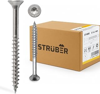 STRÜBER Universalschraube Edelstahl A2 Senkkopf Torx 4,5 x 70 mm, 200 Stk. | Rostfrei, Holzschra…