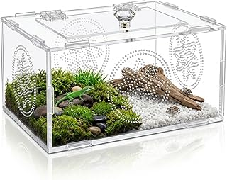 Acryl Terrarium, Vivarium Faunarium Terrarien für Reptilien Amphibien, Transparentes Terrarium f…