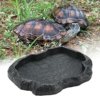 Reptilien Wasserschale, Flach Trinkschale Wasserschale Terrarium Futterschale Plastic Wasserstell…