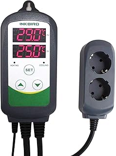 Inkbird ITC-308 Digitaler Temperaturregler mit fühler, Heizen Kühlen Temperaturschalter, 230V T…