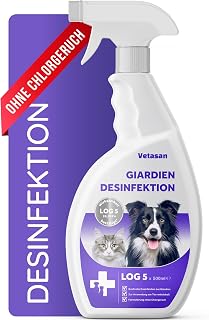 Giardien-Spray Hunde & Katzen 500ml I Desinfektionsmittel Spray gegen Giardien, Bakterien, Pilze …