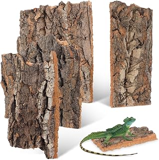 Angoily 4 STK Korkrinde Terrarium Deko – Baumrinde Reptilien Versteck | Schimmelfreies Natur Holz…