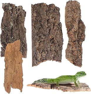 TOYANDONA Natürliche Korkrinde für Reptilien, realistische Baumrinde und Kletterdekoration, Ter…