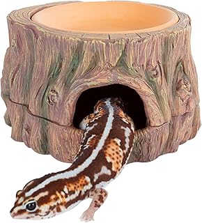 Höhlen & Verstecke für Reptilien & Amphibien, 3 in 1 Feuchtigkeitsspendende Höhle, Terrarium W…