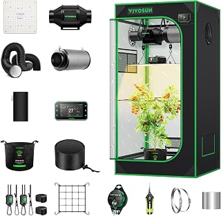 VIVOSUN Smart Growzelt Komplettset 60x60x120cm, mit GrowHub E42A+ | Automatisches Grow-System mit…