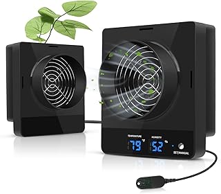 10,2 cm Growzeltventilator, intelligente Temperatur- und Luftfeuchtigkeitskontrolle, automatische…