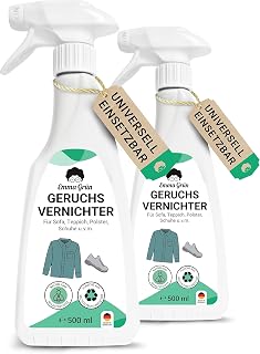 Emma Grün® Textil & Schuhspray gegen Geruch 2x 500ml, Textil & Schuhe Geruchsentferner, Geruchs…
