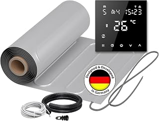 Elektrische Fußbodenheizung für Laminat: Heizmatte WARMON ALU 150 W/m² inkl. Smart WiFi Thermo…