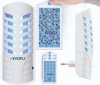 VEYOFLY Fliegenfalle UV, Fruchtfliegenfalle, 1 Gerät + 3 Nachfüllungen | UV-Licht lockt Insekte…
