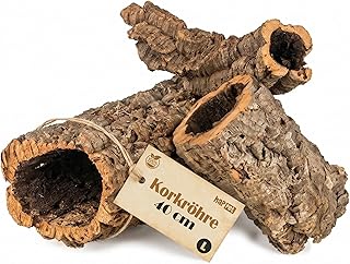 Happet Korkröhre L 40 cm, Ø 15–20 cm – Naturkork Tunnel, Versteck, Kletterhilfe & Rückzugs…