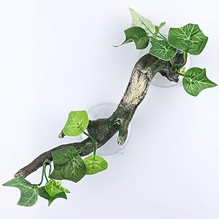 AQUA KT Reptilien Schlangen Eidechsen Kletterzweig Reben Pflanzen Dekoration mit Saugnäpfen für…