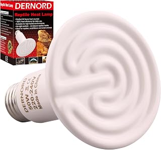 DERNORD Heizlampe E27 Wärmelampe Terrarium – 50W Keramik Heat Emitter Reptilien Dunkelstrahler K…