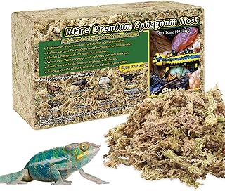 Riare 150 g Sphagnum Moos für Terrarien, Natürliches Moos für Reptilien | Hohe Feuchtigkeitssp…