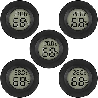 AITRIP 5 x Mini Digital Hygrometer Gauge Indoor Thermometer, Temperatur-Feuchtigkeitsmessgerät f…