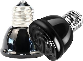 75W Keramik Wärmelampe Terrarium, E27 Reptilien Terrarium Lampe Dunkelstrahler, 2 Stück Terrari…