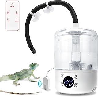 Toowell Reptilien Luftbefeuchter Nebler,4L Reptilien Nebler mit Timer | Feuchtigkeitssensor,3 ein…