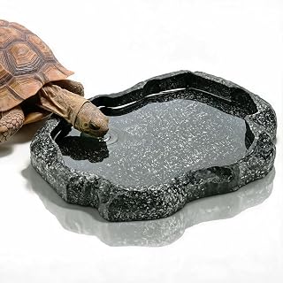Reptilien Wasserschale Schildkröten Futternapf, Harzfelsen Water Bowl | Wasserschildkröten Terr…