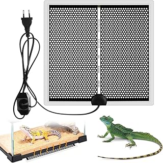 Heizmatte Terrarium, Heizkissen für Glasbehälter, Reptilien Heizmatte mit Temperaturregelung, A…
