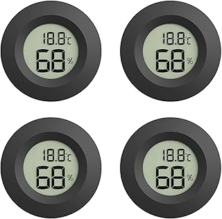 Mini Digital Thermometer Hygrometer Rund, Innen Feuchtemessgerät für Luftbefeuchter Keller, Ter…