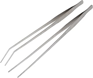 Aquarium Pinzette Lange, 2 Stücke 48 cm Edelstahl Gerade Pinzette Und Gebogene Spitze Tweezers f…