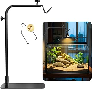 Josmimic Reptilien-Wärmelampenständer, verstellbar, 45,7 cm – 81,3 cm: Lichthalterhalterung mit…