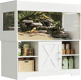 Herture Großes Terrarium mit Unterschrank 450 L, 120 x 60 x 60 cm