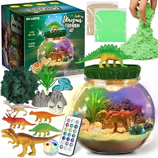 Dinosaurier Spielzeug Terrarium Set, Geburtstagsgeschenk Junge 4-12 Jahre