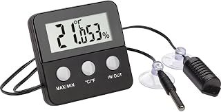TFA Dostmann Terracheck Digitales Thermo-Hygrometer, 30.5044.01, Kabelfühler mit Saugnäpfen, id…