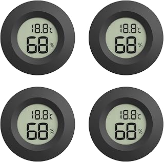 Mini Digital Thermometer Hygrometer Rund, Innen Feuchtemessgerät für Luftbefeuchter Keller, Ter…