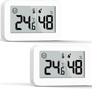DOOMAY Mini Hygrometer Digital Thermometer Luftfeuchtigkeitsmesser 2er Pack