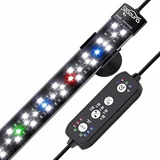 SEAOURA Aquarium Lampe mit 24/7 Modus, IP68 Aquarium Beleuchtung 68CM